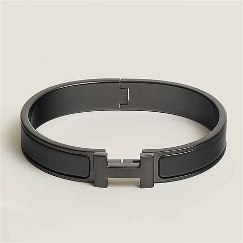 hermes h bracelet black and silver|More.